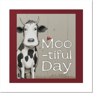 Cow Moo-tiful day Posters and Art